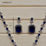 Midnight Majesty American Diamond Necklace Set – American Diamond | Carryallco