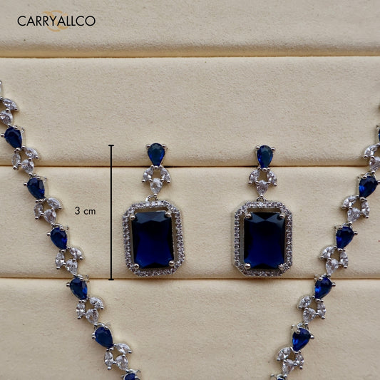 Midnight Majesty American Diamond Necklace Set