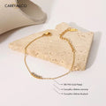 Carryallco 18K Gold Plated Demi-fine Minimalist CZ Charm Bracelet