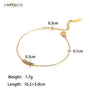 Carryallco 18K Gold Plated Minimalist CZ Charm Bracelet