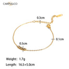 Carryallco 18K Gold Plated Demi-fine Minimalist CZ Charm Bracelet