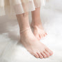Bold Chain Anklet – Worn View | Sterling Silver Filled | Carryallco India