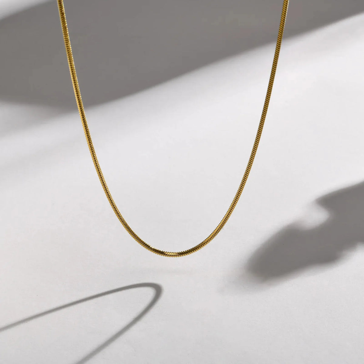 Minimalist Snake Bone Chain Necklace