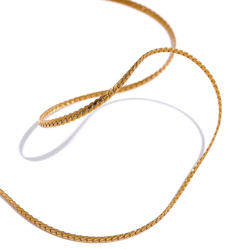 Minimalist Thin Charm Chain Necklace