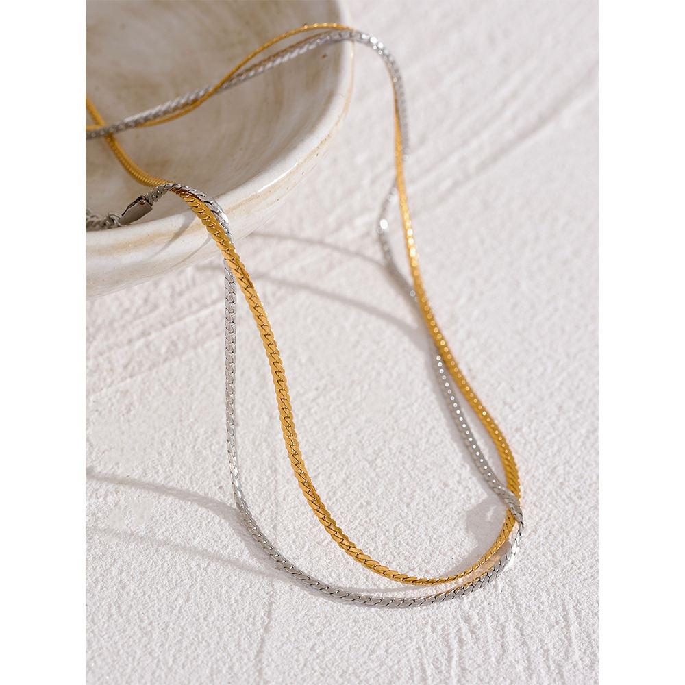 Minimalist Thin Charm Chain Necklace