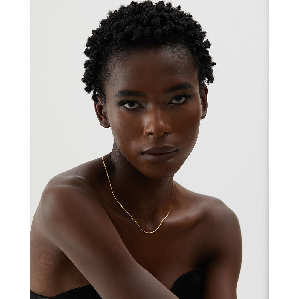 Minimalist Thin Charm Chain Necklace