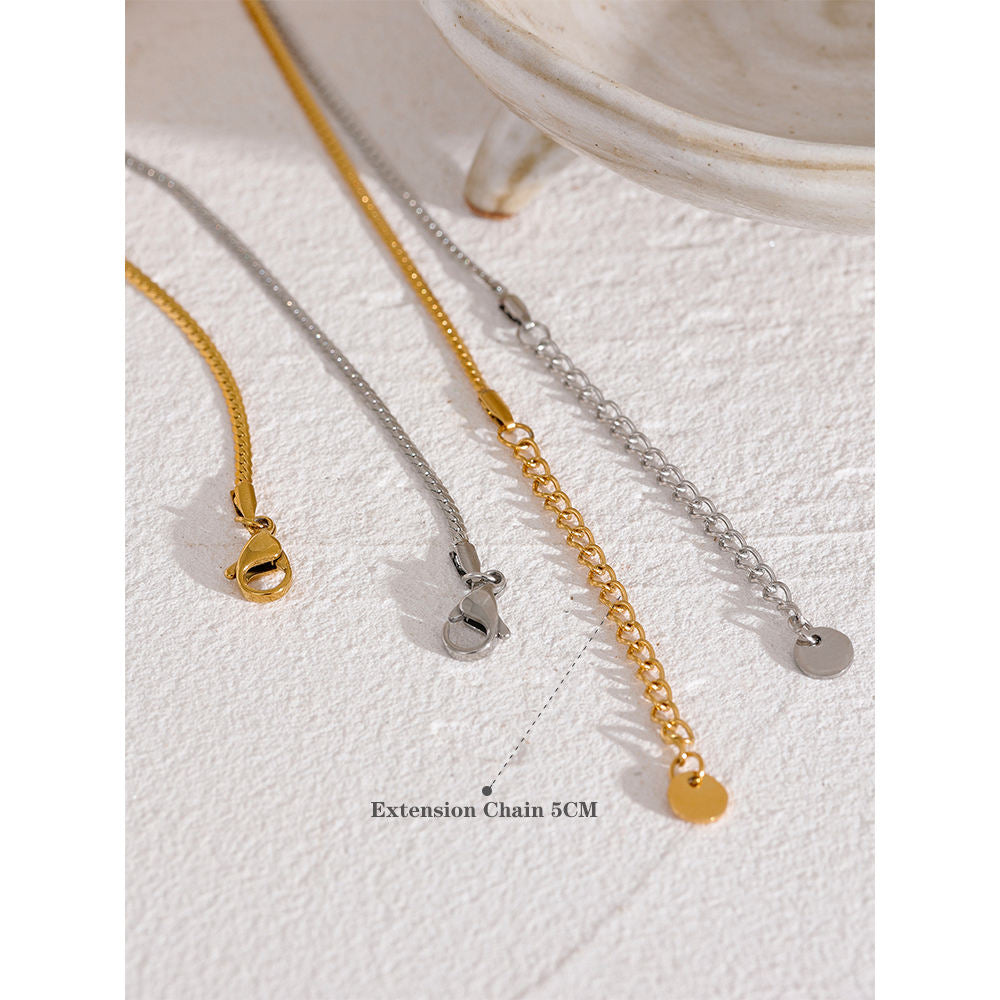 Minimalist Thin Charm Chain Necklace