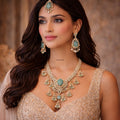 Mint Green Mehendi Polish Bridal Jewellery Set