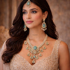 Mint Green Mehendi Polish Bridal Jewellery Set