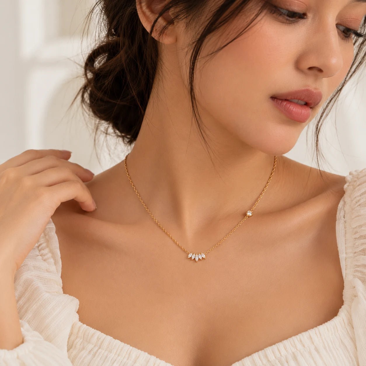 Moissanite Pendant Chain