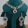 Multistone Radiant Spectrum American Diamond Necklace Set – American Diamond | Carryallco