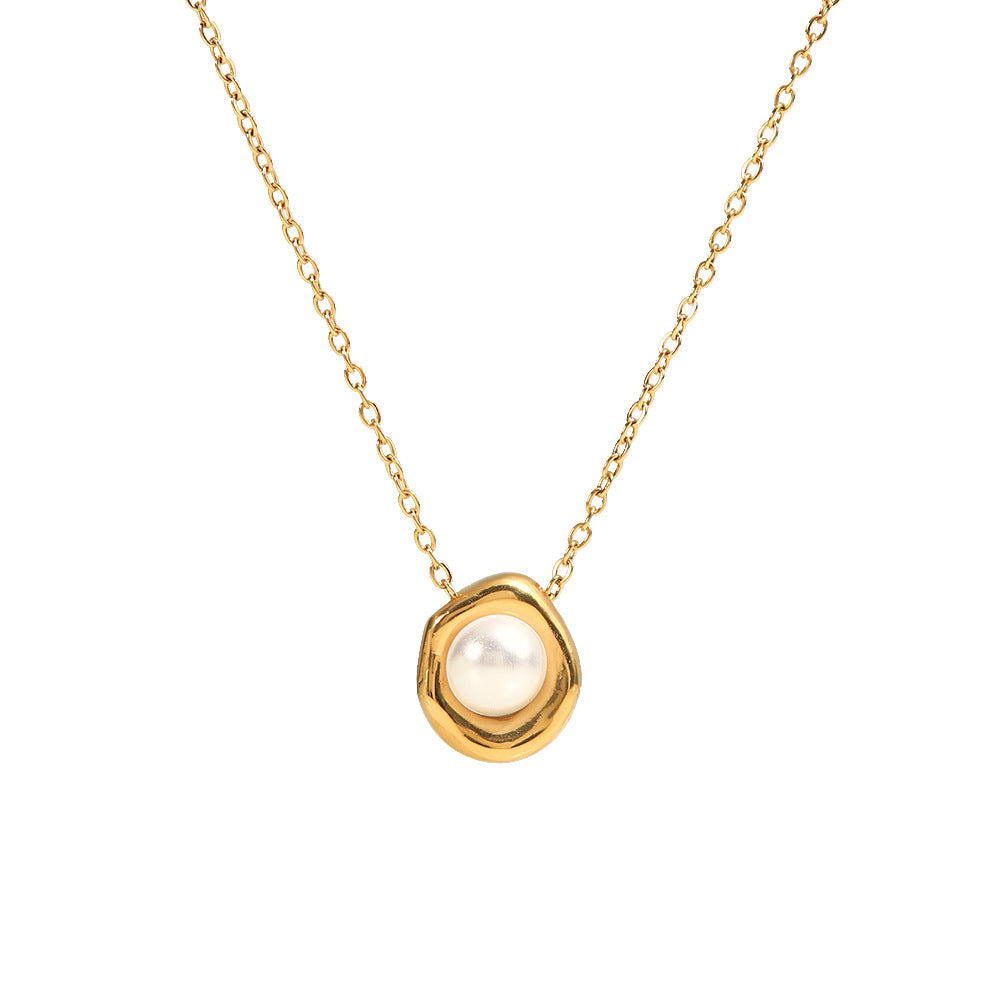 Pearl Cascade Necklace – 18K Gold Plated Demi-Fine Carryallco