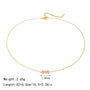 Pink Zirconia Bow Drop Necklace – 18K Gold Plated