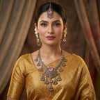 Pink Mehendi Polish Bridal Jewellery Set