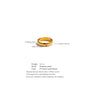 Gold ring with cubic zirconia on a white background