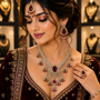 Red Mehendi Polish Bridal Jewellery Set | CARRYALLCO