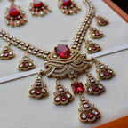 Red Mehendi Polish Bridal Jewellery Set