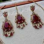 Red Mehendi Polish Bridal Jewellery Set
