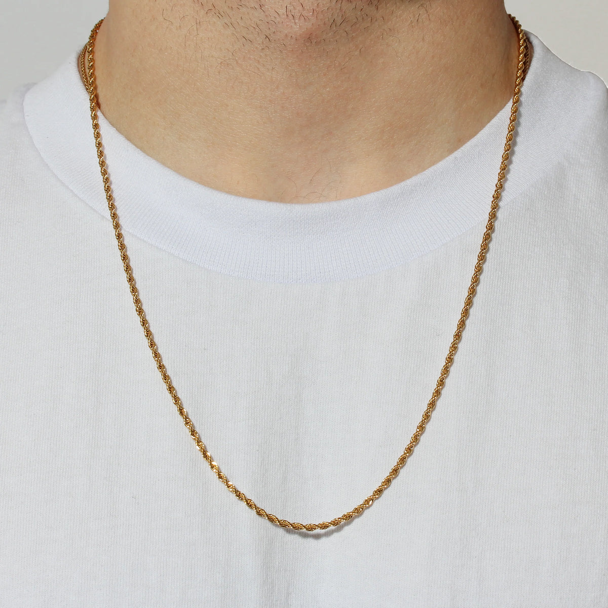 Rope Chain Necklace | 18K Gold PVD | Carryallco