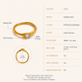 Round Cubic Zirconia Ring – 18K Gold PVD | Carryallco India