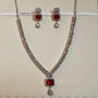 Royal Red Cut Necklace Set | CARRYALLCO