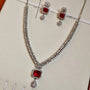 Royal Red Cut Necklace Set | CARRYALLCO