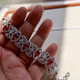 Ruby Geometric Chain Bracelet | CARRYALLCO