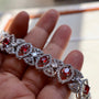 Ruby Geometric Chain Bracelet | CARRYALLCO