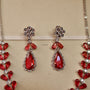 Ruby Marquise Bridal American Diamond Necklace Set | CARRYALLCO