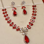 Ruby Marquise Bridal American Diamond Necklace Set | CARRYALLCO