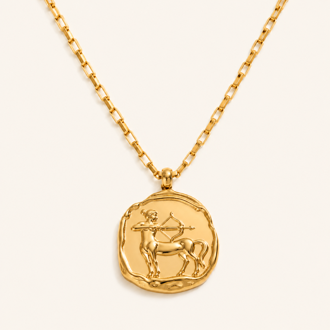 Sagittarius Zodiac Necklace | 18K Gold PVD | Carryallco