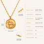 Sagittarius Zodiac Necklace | 18K Gold PVD | Carryallco