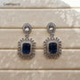 Sapphire Allure American Diamond Earrings Carryallco