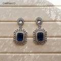 Sapphire Allure American Diamond Earrings Carryallco