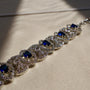 Sapphire Blue Geometric Chain Bracelet | CARRYALLCO