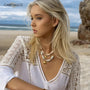 Serene Shell Pearl Necklace – 18K Gold Plated