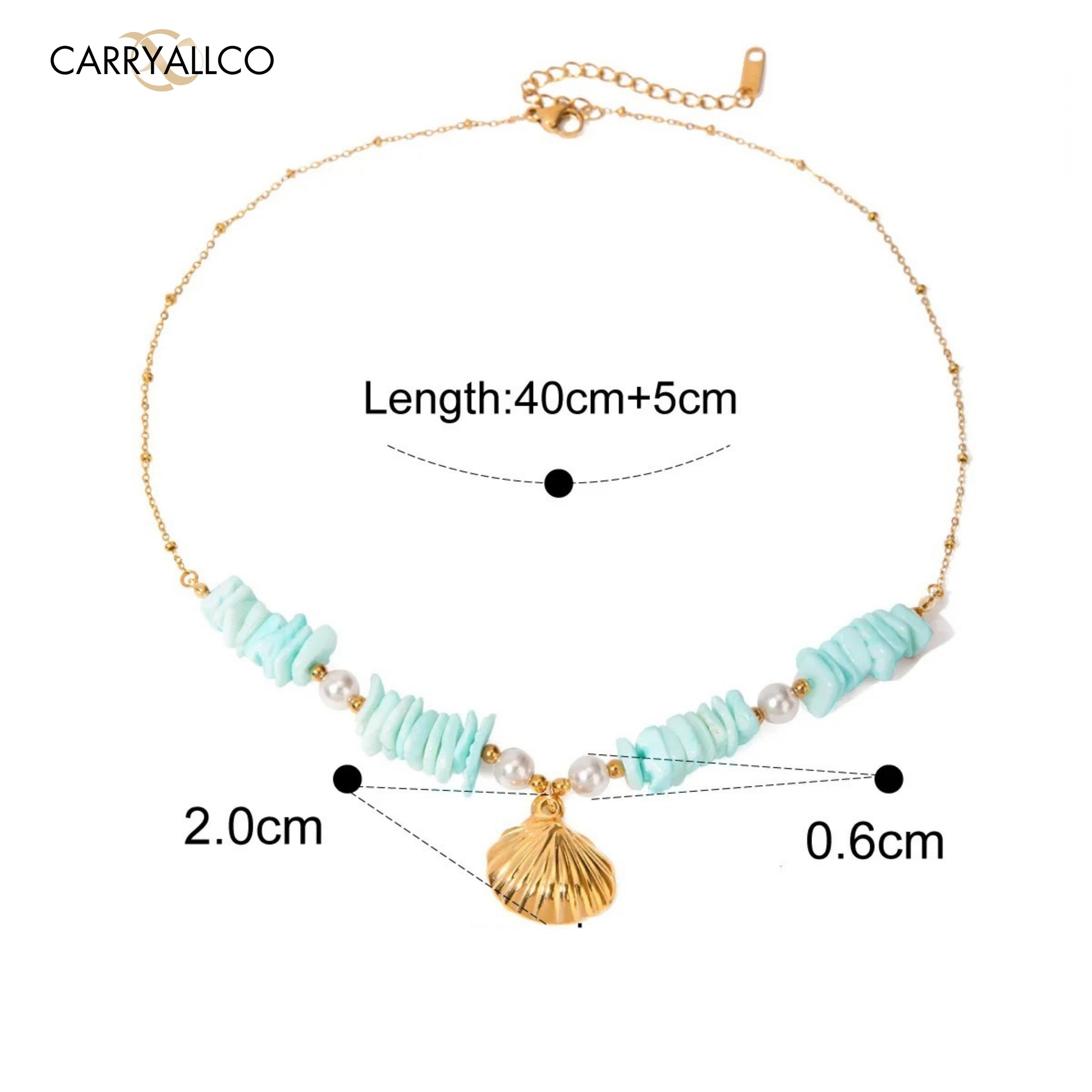 Serene Shell Pearl Necklace – 18K Gold Plated