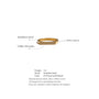 Gold ring with cubic zirconia stones on a white background