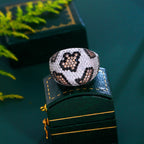 Silver Leopard CZ Statement Ring