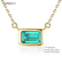 Sky Blue Square Pendant Necklace – 925 Sterling Silver, Gold Plated CARRYALLCO
