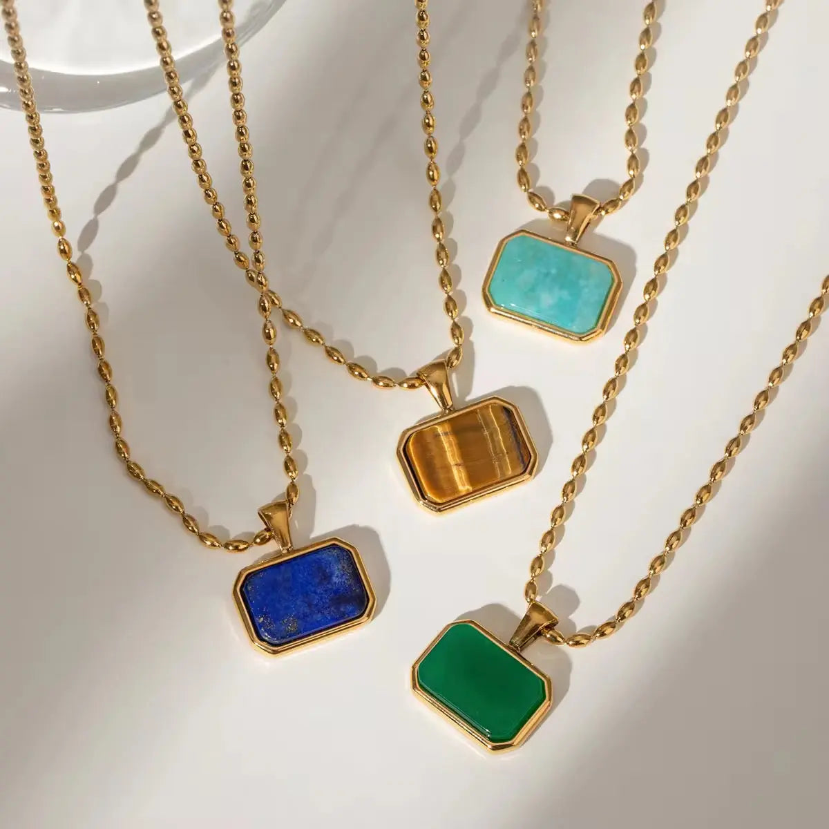 Skyline Glow Geometric Pendant Necklace