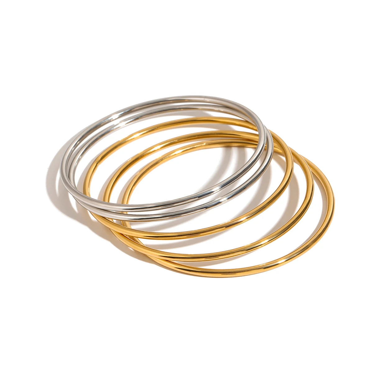 Slim Stackable Bangle Set of 5