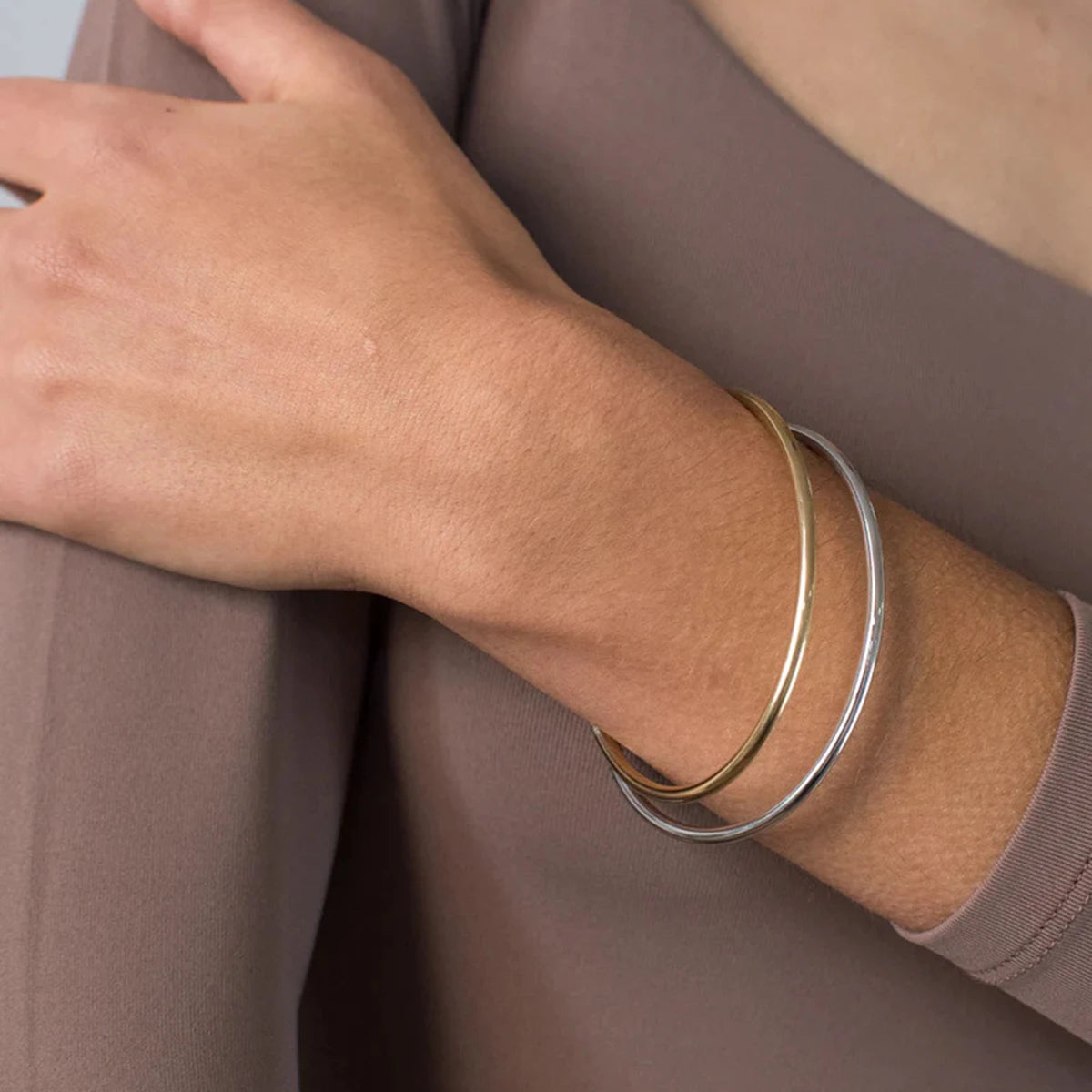 Slim Stackable Bangle Set of 5