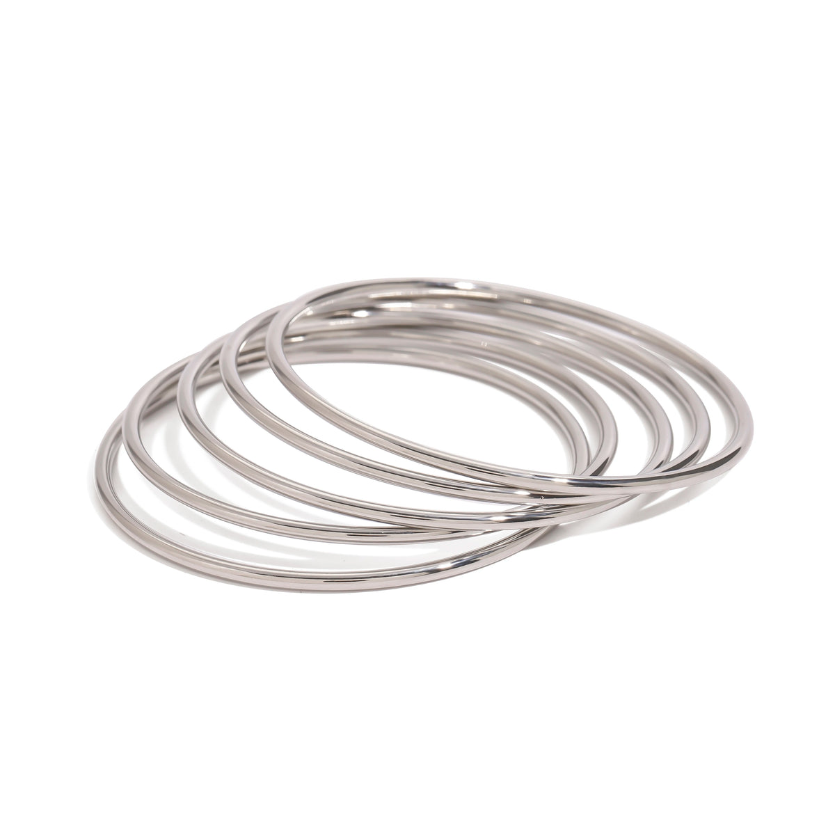 Slim Stackable Bangle Set of 5