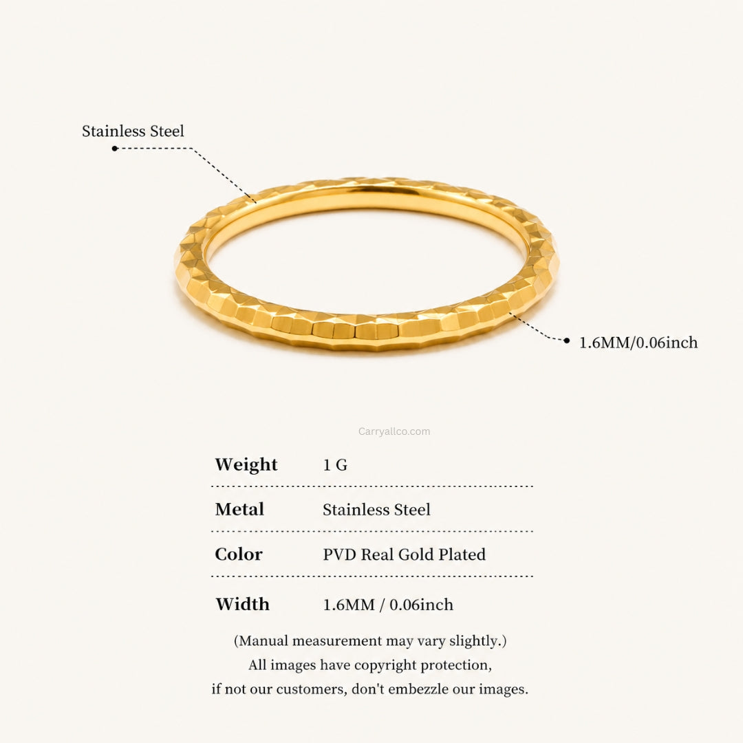 Slim Thin Band Ring – 18K Gold PVD | CARRYALLCO