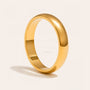 Smooth Glossy Band Ring – 18K Gold PVD | CARRYALLCO