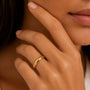 Smooth Glossy Band Ring – 18K Gold PVD | CARRYALLCO