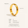Smooth Glossy Band Ring – 18K Gold PVD | CARRYALLCO