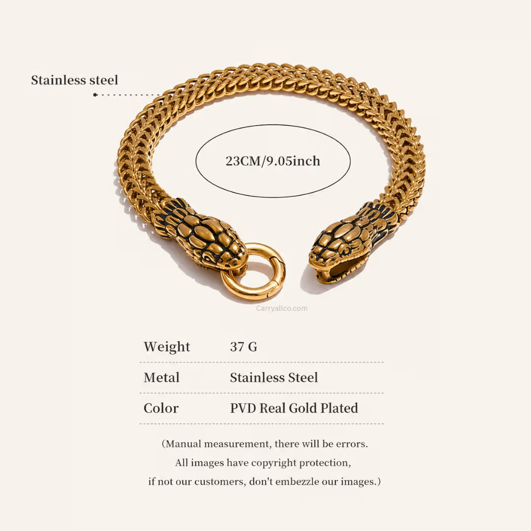 Snake Chain Bracelet | 18K Gold PVD