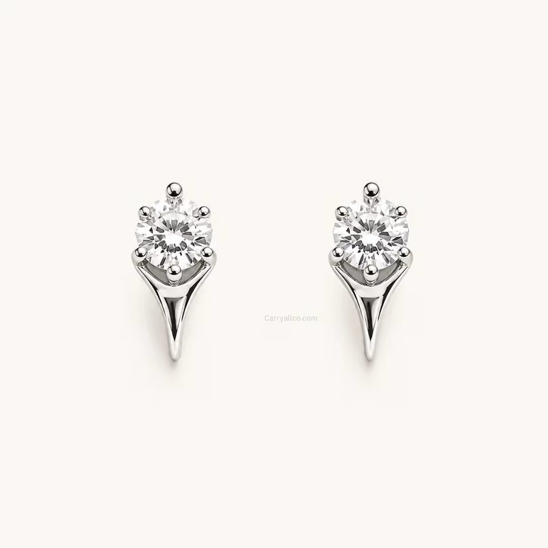 Solitaire Stud Earrings